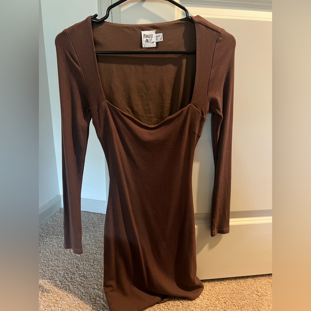 long sleeve mini dress